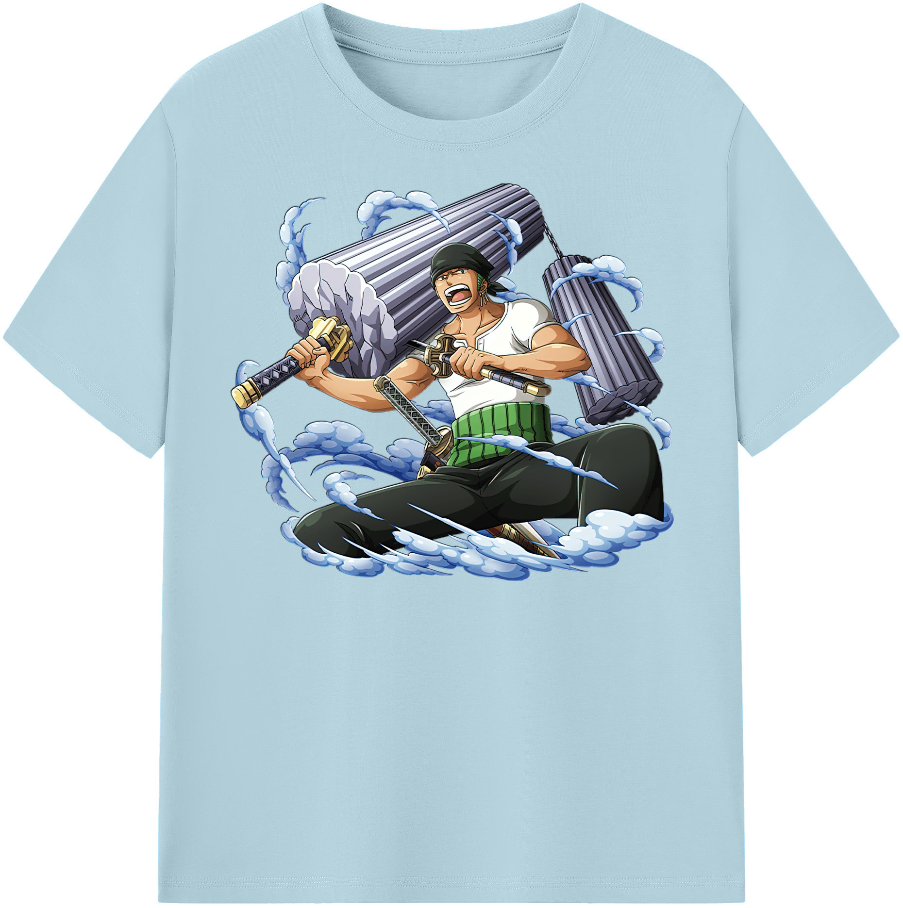 ワンピース ロロノア・ゾロ ONE PIECE Roronoa Zoro 綿100％半袖Tシャツ（フロントプリント）